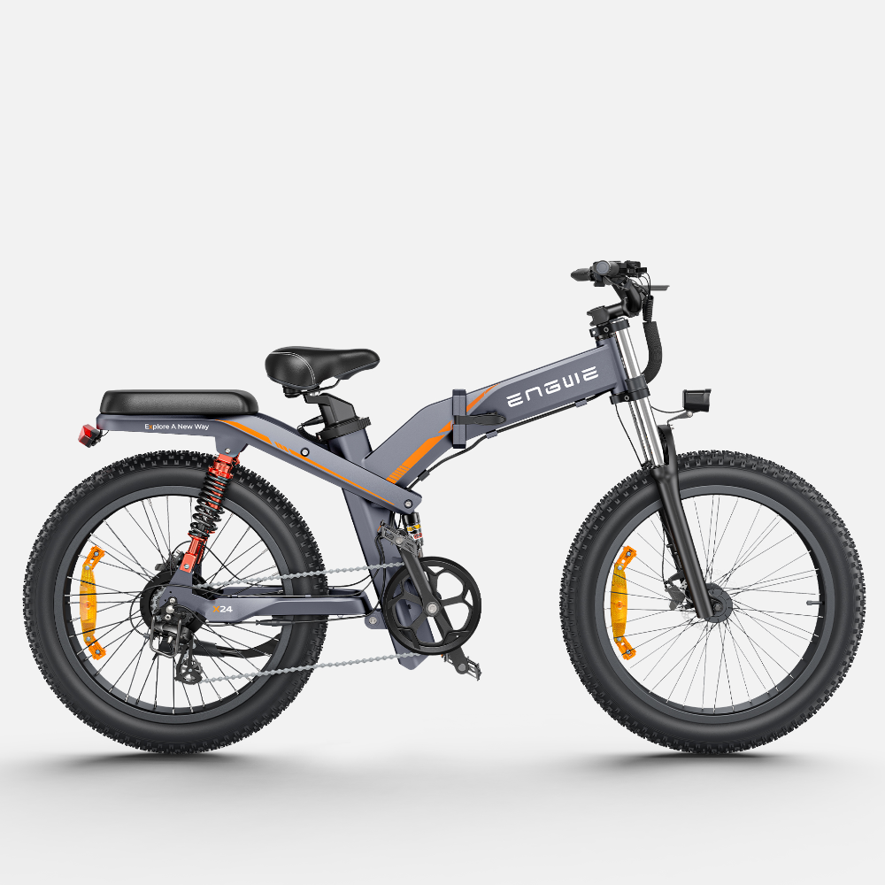 Engwe X24 1000W 24” Fat Bike Foldable E-Mountain Bike Dual Batteries 29.2Ah EMTB