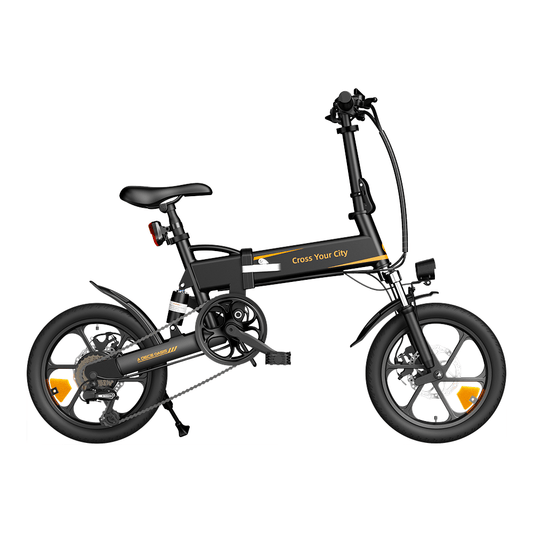 ADO A16 XE 250W 16" Folding Electric Bike City E-bike 7.5Ah 15.5 Mph 43 Miles No Throttle - Buybestgear UK