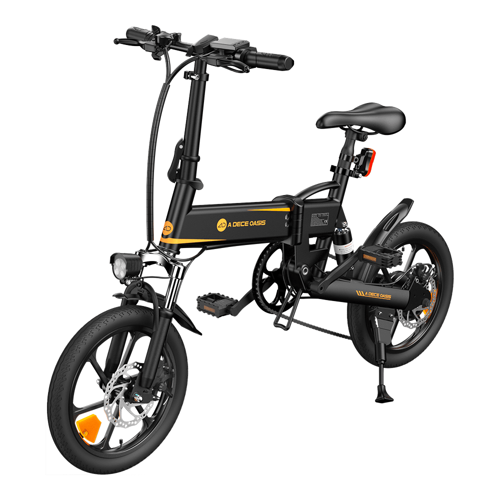 ADO A16 XE 250W 16" Folding Electric Bike City E-bike 7.5Ah 15.5 Mph 43 Miles No Throttle - Buybestgear UK
