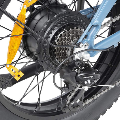 DYU FF500 500W 20" Foldable Fat Tire Electric Bike 48V 14Ah LG Battery