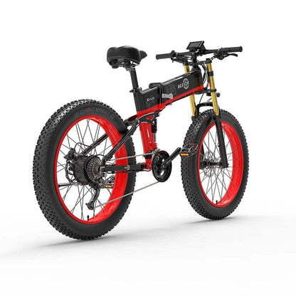 Bezior X Plus 1500W 26" Fat Bike Foldable E-Mountain Bike 17.5Ah 18.5 Mph 80 Miles - Buybestgear UK