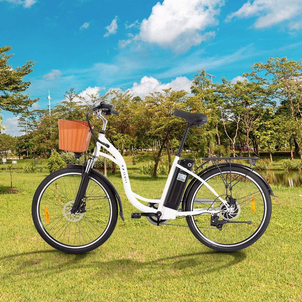 DYU C6 350W 26" Electric Trekking Bike City E-bike 12.5Ah 15.5 Mph 40 Miles - Buybestgear UK
