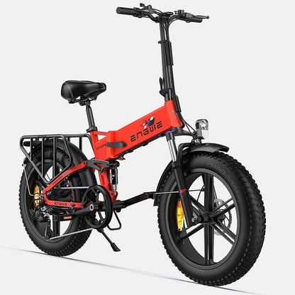Engwe Engine X 250W 20" Fat Bike Foldable E-Mountain Bike 13Ah 15.5 Mph 62 Miles - Buybestgear UK