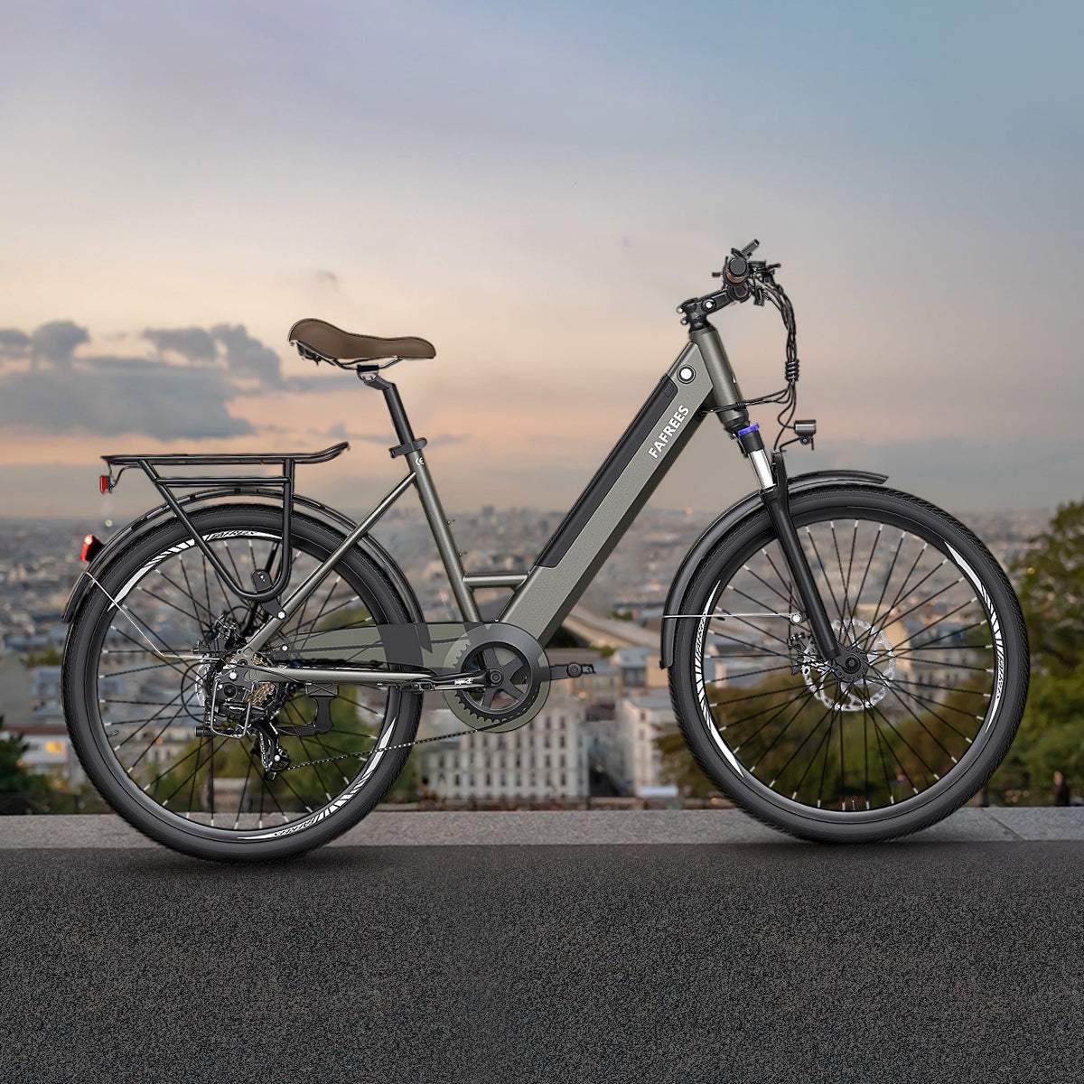 Fafrees F26 Pro 250W 26" Electric Trekking Bike City E-bike 36V 10Ah Battery with APP Support