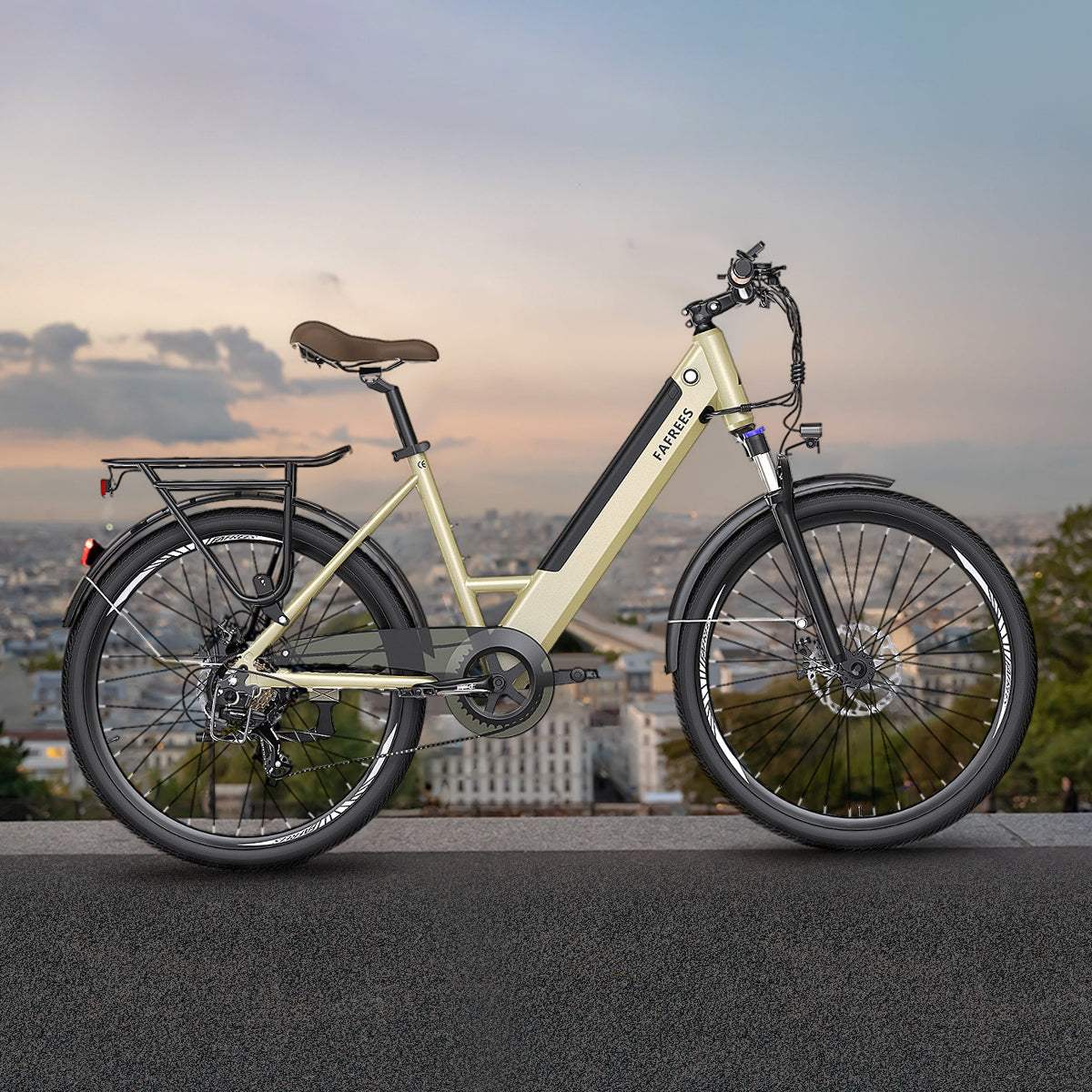 Fafrees F26 Pro 250W 26" Electric Trekking Bike City E-bike 36V 10Ah Battery with APP Support