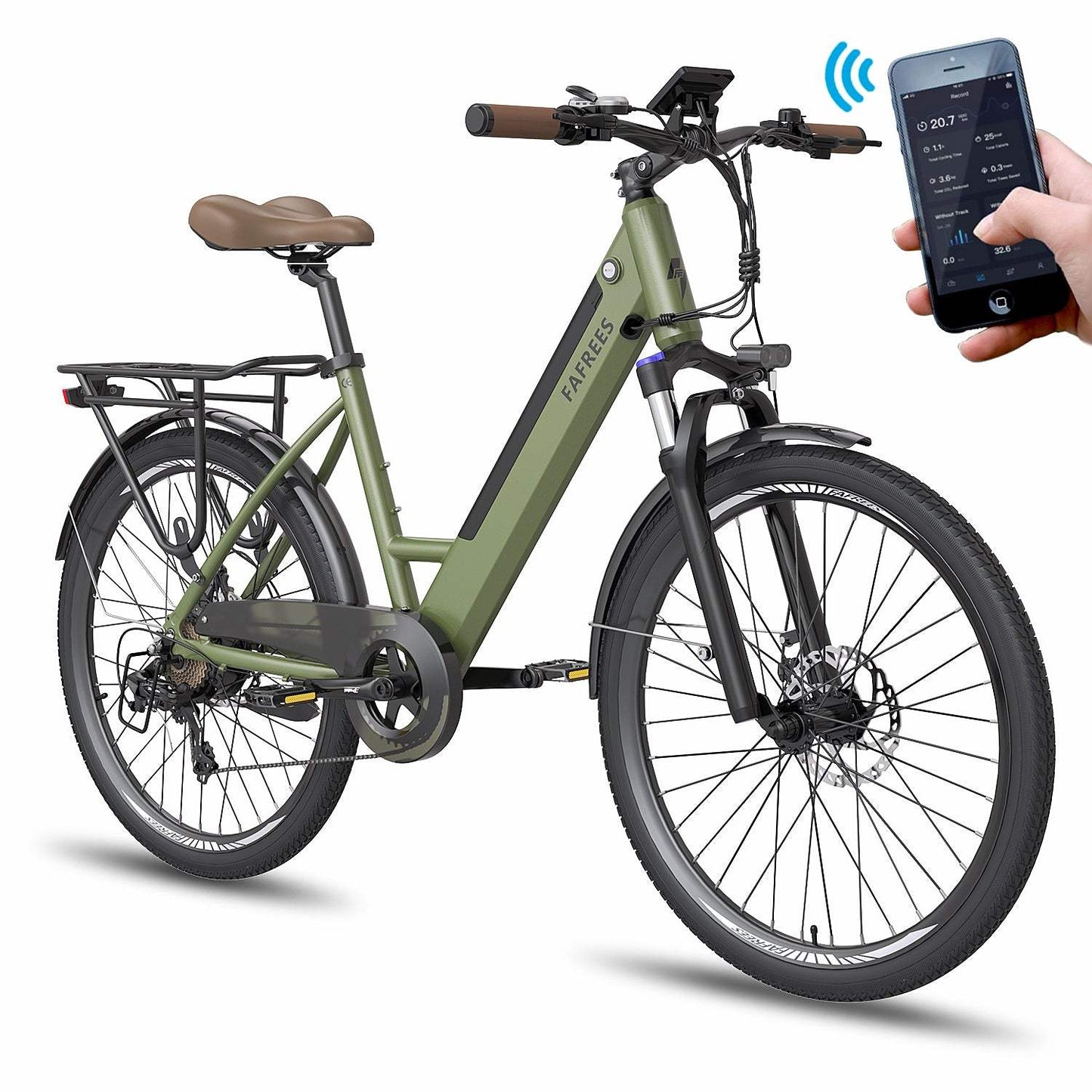Fafrees F26 Pro 250W 26" Electric Trekking Bike City E-bike 36V 10Ah Battery with APP Support