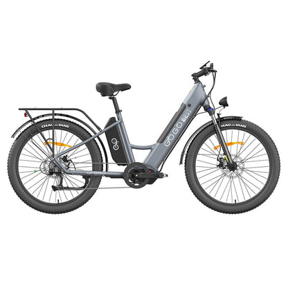 Gogobest GF850 500W 26'' Fat Bike Mid-Drive Motor Electric Trekking Bike 32km/h 130km 10.4Ah*2 Dual Batteries