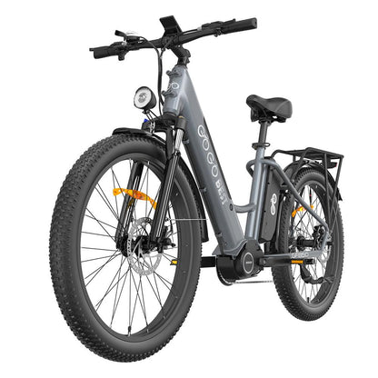 Gogobest GF850 500W 26'' Fat Bike Mid-Drive Motor Electric Trekking Bike 32km/h 130km 10.4Ah*2 Dual Batteries