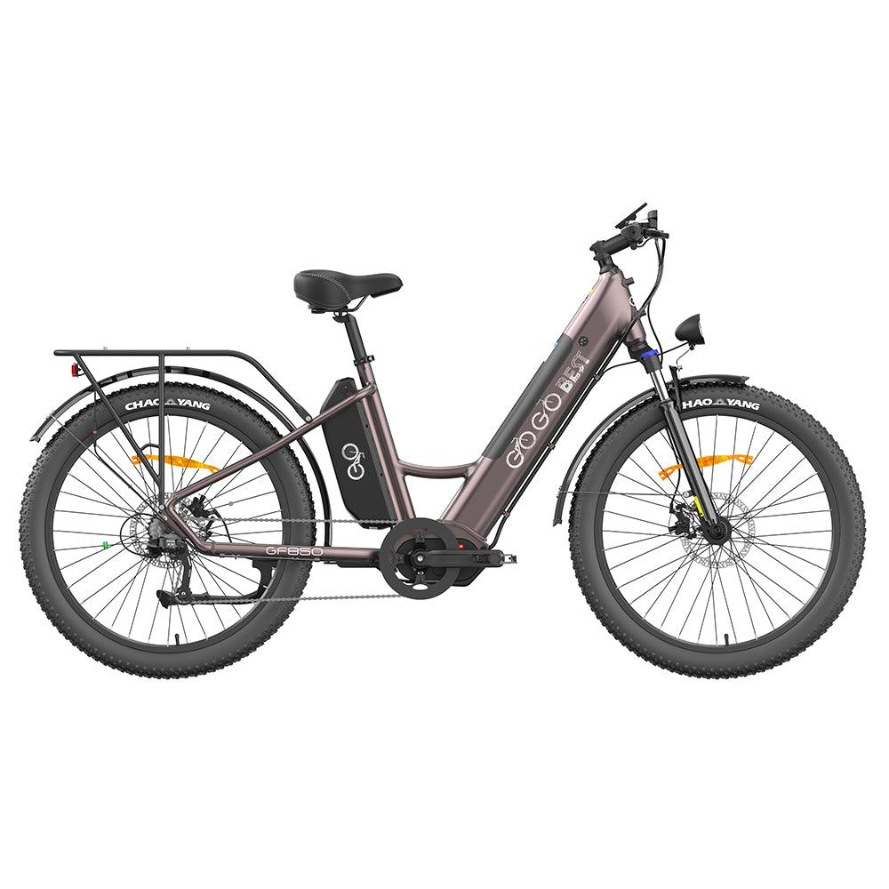 Gogobest GF850 500W 26'' Fat Bike Mid-Drive Motor Electric Trekking Bike 32km/h 130km 10.4Ah*2 Dual Batteries