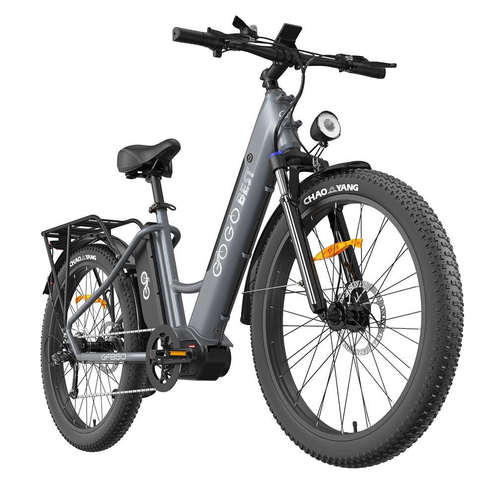 Gogobest GF850 500W 26'' Fat Bike Mid-Drive Motor Electric Trekking Bike 32km/h 130km 10.4Ah*2 Dual Batteries