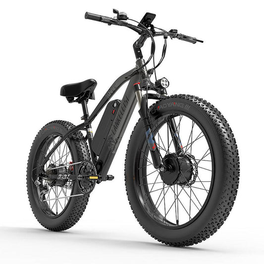 Lankeleisi MG740 PLUS 1000Wx2 26" Fat Bike Dual Motor E-Mountain Bike 30 Mph 93 Miles 20Ah Samsung Battery - Buybestgear UK