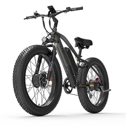 Lankeleisi MG740 PLUS 1000Wx2 26" Fat Bike Dual Motor E-Mountain Bike 30 Mph 93 Miles 20Ah Samsung Battery - Buybestgear UK