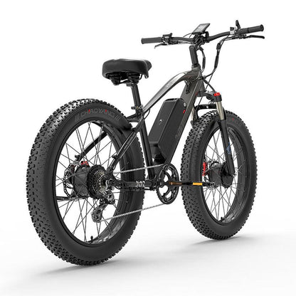 Lankeleisi MG740 PLUS 1000Wx2 26" Fat Bike Dual Motor E-Mountain Bike 30 Mph 93 Miles 20Ah Samsung Battery - Buybestgear UK