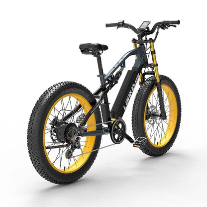 Lankeleisi RV700 1000W 26" Fat Bike Dual Crown Fork E-Mountain Bike 16Ah 18.5 Mph 80 Miles - Buybestgear UK