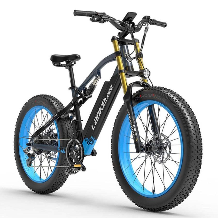 Lankeleisi RV700 1000W 26" Fat Bike Dual Crown Fork E-Mountain Bike 16Ah 18.5 Mph 80 Miles - Buybestgear UK