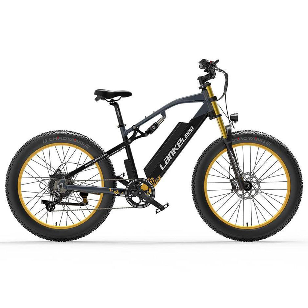 Lankeleisi RV700 1000W 26" Fat Bike Full Suspension E-Mountain Bike 48V 16Ah Battery
