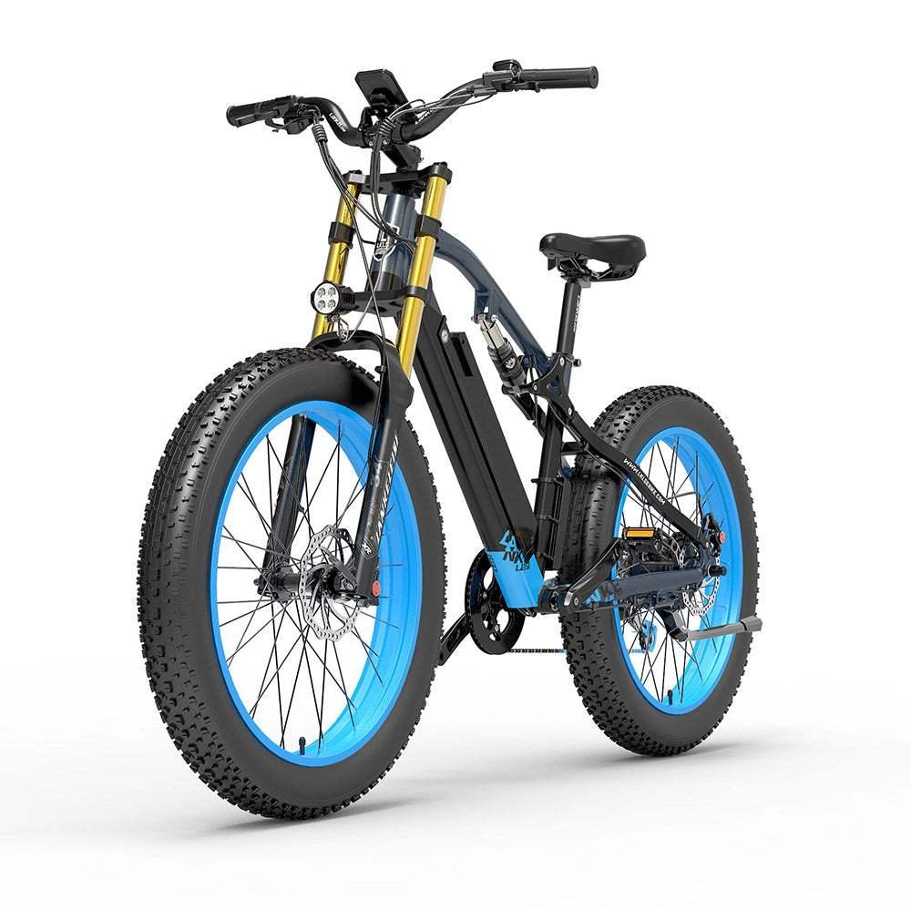 Lankeleisi RV700 1000W 26" Fat Bike Dual Crown Fork E-Mountain Bike 16Ah 18.5 Mph 80 Miles - Buybestgear UK