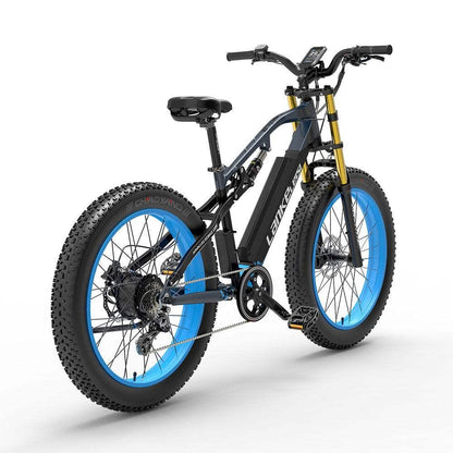Lankeleisi RV700 1000W 26" Fat Bike Dual Crown Fork E-Mountain Bike 16Ah 18.5 Mph 80 Miles - Buybestgear UK