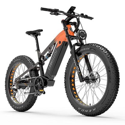 Lankeleisi RV800 Plus 750W Bafang Motor 26" Fat Bike Full Suspension E-Mountain Bike 20Ah Samsung Battery E-MTB
