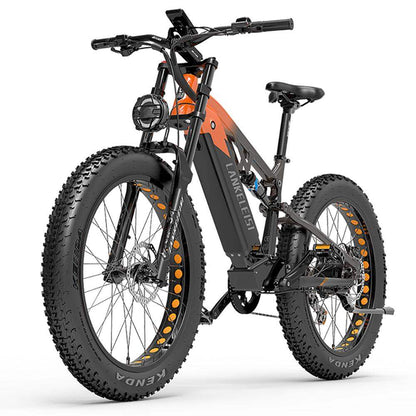 Lankeleisi RV800 Plus 750W Bafang Motor 26" Fat Bike Full Suspension E-Mountain Bike 20Ah Samsung Battery E-MTB