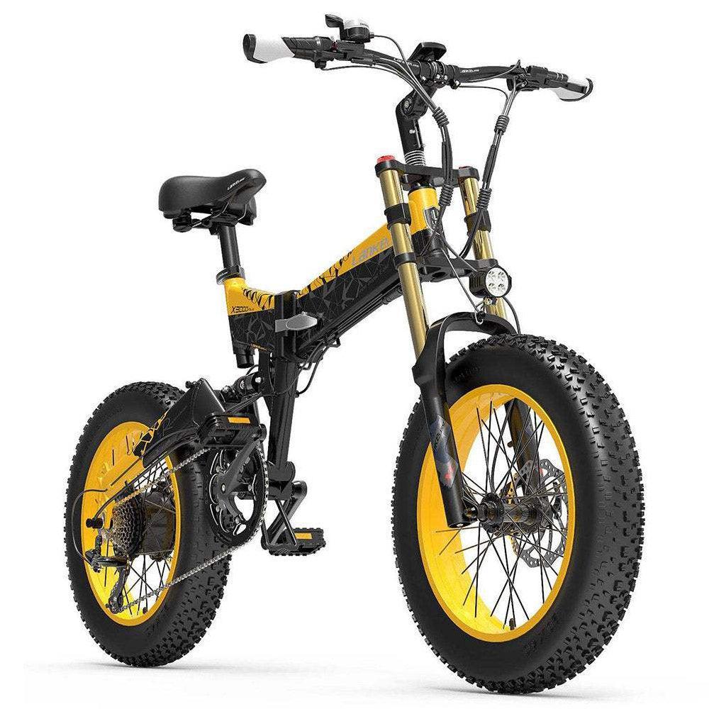 Lankeleisi X3000 Plus 1000W 20" Fat Bike Dual Crown Fork Foldable E-Mountain Bike 17.5Ah 25 Mph 80 Miles - Buybestgear UK