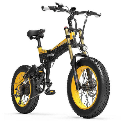 Lankeleisi X3000 Plus 1000W 20" Fat Bike Dual Crown Fork Foldable E-Mountain Bike 17.5Ah 25 Mph 80 Miles - Buybestgear UK