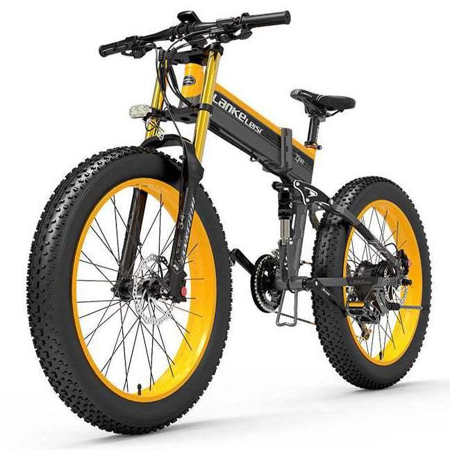 Lankeleisi XT750 Plus 1000W 26" Fat Bike Dual Crown Fork Foldable E-Moutain Bike 17.5Ah 25 Mph 75 Miles - Buybestgear UK