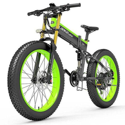 Lankeleisi XT750 Plus 1000W 26" Fat Bike Dual Crown Fork Foldable E-Moutain Bike 17.5Ah 25 Mph 75 Miles - Buybestgear UK