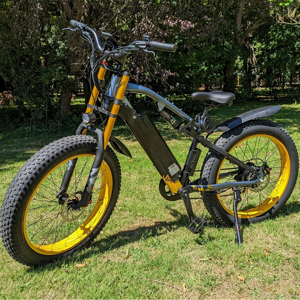 Lankeleisi RV700 1000W 26" Fat Bike Full Suspension E-Mountain Bike 48V 16Ah Battery