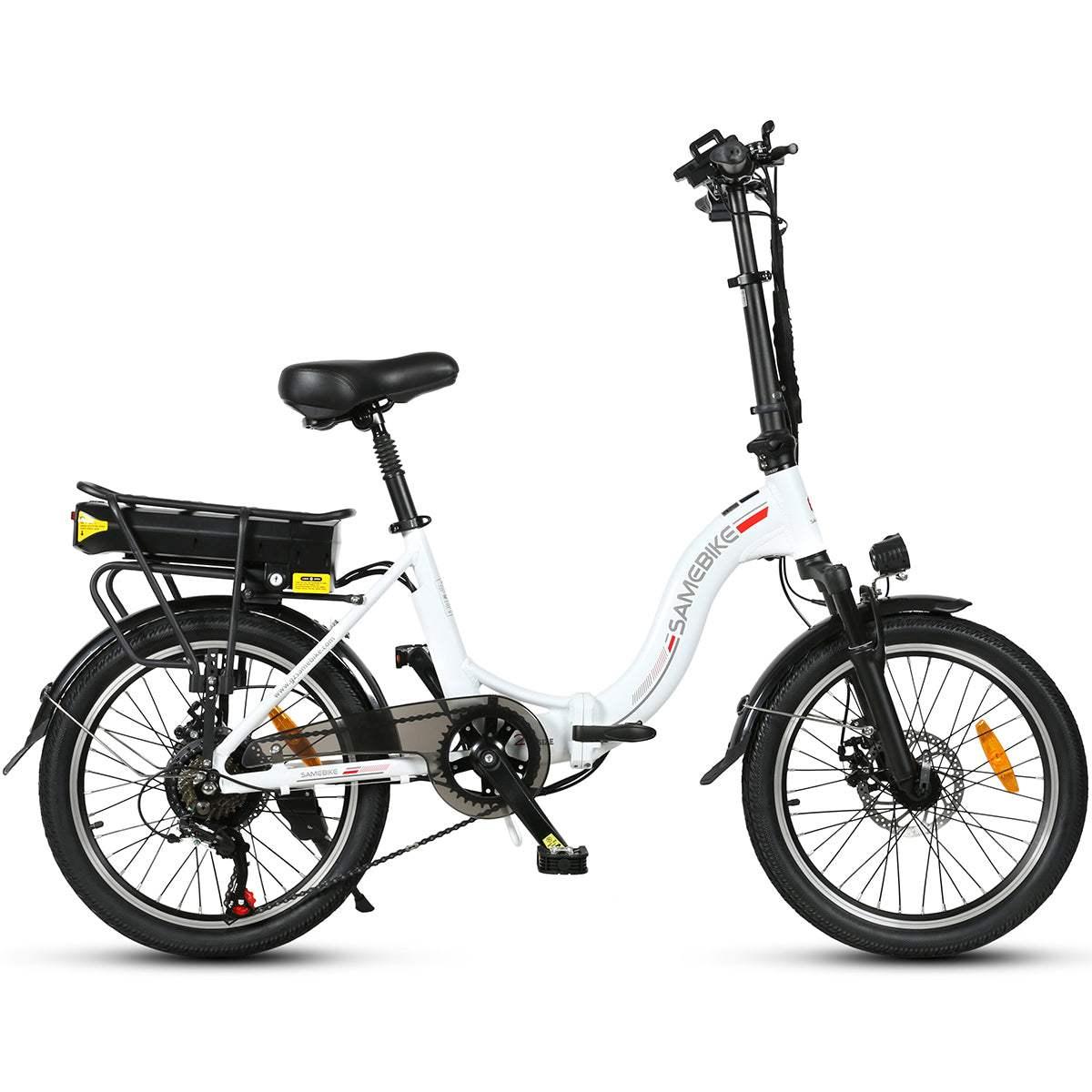 Samebike JG20 350W 20" Step-through Electric Bike Foldable City E-bike 10Ah 15.5 Mph 50 Miles - Buybestgear UK