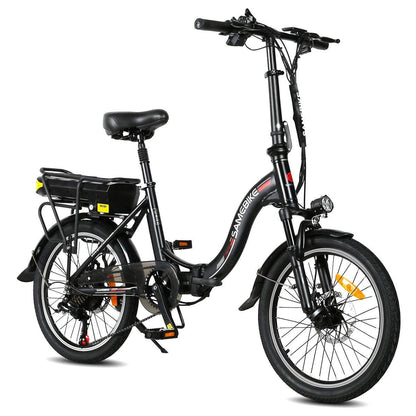 Samebike JG20 350W 20" Step-through Electric Bike Foldable City E-bike 10Ah 15.5 Mph 50 Miles - Buybestgear UK