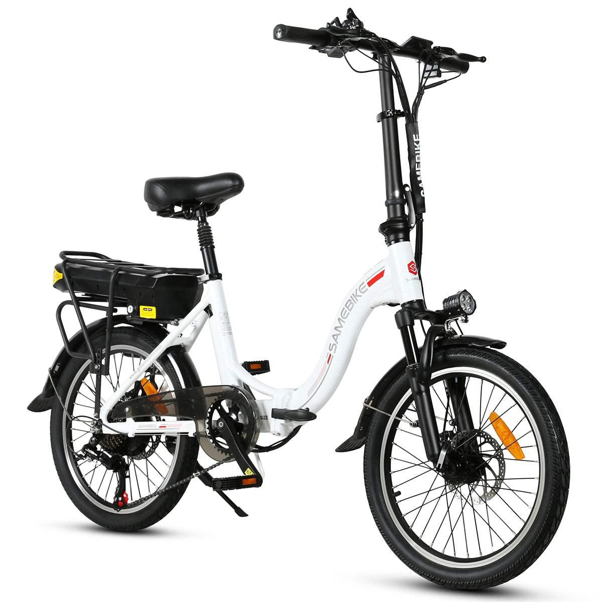 Samebike JG20 350W 20" Step-through Electric Bike Foldable City E-bike 10Ah 15.5 Mph 50 Miles - Buybestgear UK
