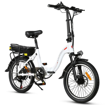 Samebike JG20 350W 20" Step-through Electric Bike Foldable City E-bike 10Ah 15.5 Mph 50 Miles - Buybestgear UK