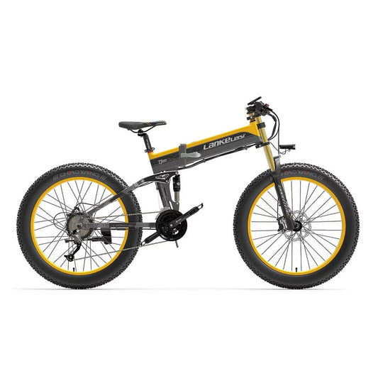 Lankeleisi XT750 Plus 1000W 26" Fat Bike Full Suspension Foldable E-Mountain Bike 48V 17.5Ah Battery