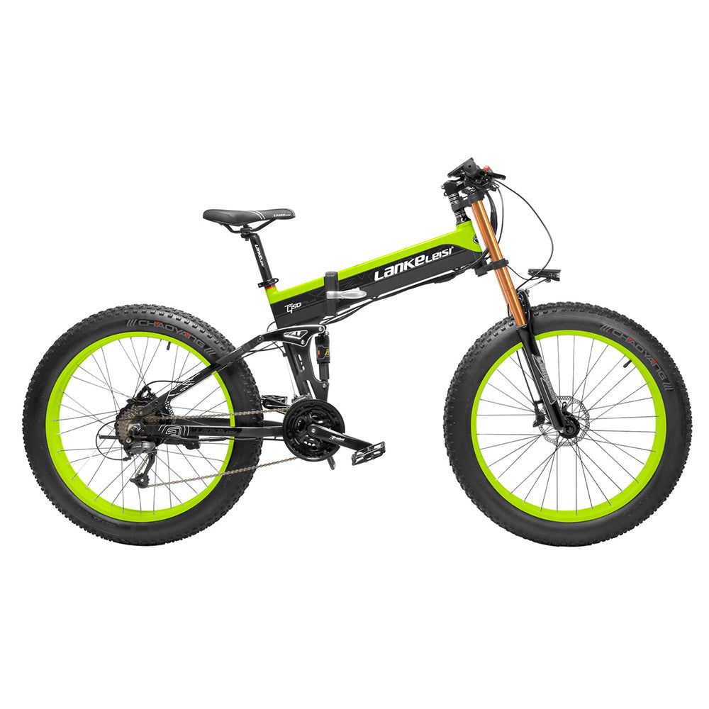 Lankeleisi XT750 Plus 1000W 26" Fat Bike Full Suspension Foldable E-Mountain Bike 48V 17.5Ah Battery