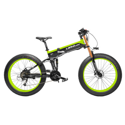 Lankeleisi XT750 Plus 1000W 26" Fat Bike Full Suspension Foldable E-Mountain Bike 48V 17.5Ah Battery